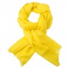 Yellow pashmina shawl in 2 ply twill weave