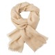 Beige pashmina stole in 2 ply twill weave