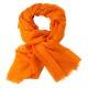 Orange pashmina stole in 2 ply twill weave