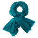 Petrol blue pashmina stole in 2 ply twill weave