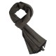 Cashmere scarf in black/taupe melange