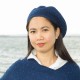 Blue flecked cashmere beret