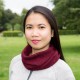 Burgundy flecked cashmere neck warmer