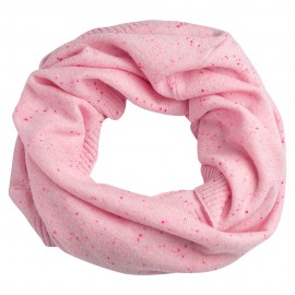 Soft pink flecked cashmere snood