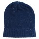 Blue flecked cashmere beanie