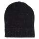 Black flecked cashmere beanie