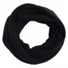Black neck warmer knitted in cashmere