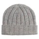 grey flecked cashmere hat knitted in cashmere