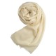 Off-white pashmina shawl in cashmere and silk