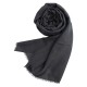 Dark grey pashmina shawl in cashmere and silk