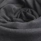 Dark grey pashmina shawl in cashmere and silk