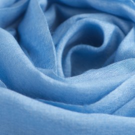 Sky blue pashmina shawl in cashmere and silk