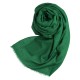 Dark green pashmina shawl in cashmere and silk