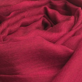 Burgundy pashmina shawl in cashmere and silk