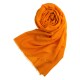 Orange pashmina shawl in cashmere and silk