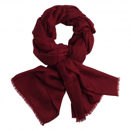Burgundy jacquard pashmina shawl