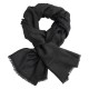 Dark grey jacquard pashmina shawl